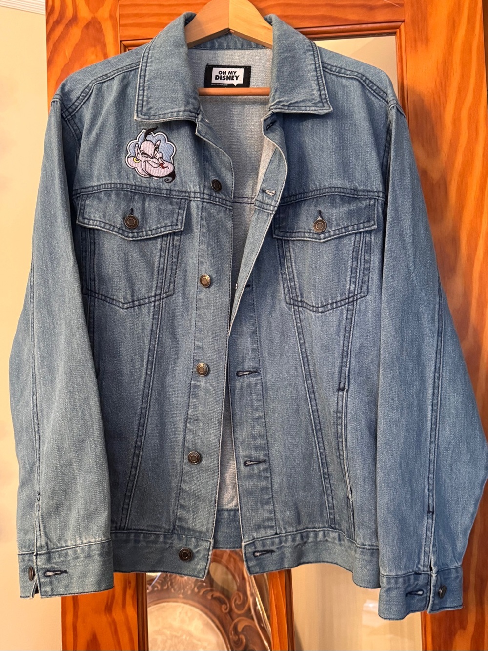 Disney Light Blue Denim Jean Jacket with Character Patch
